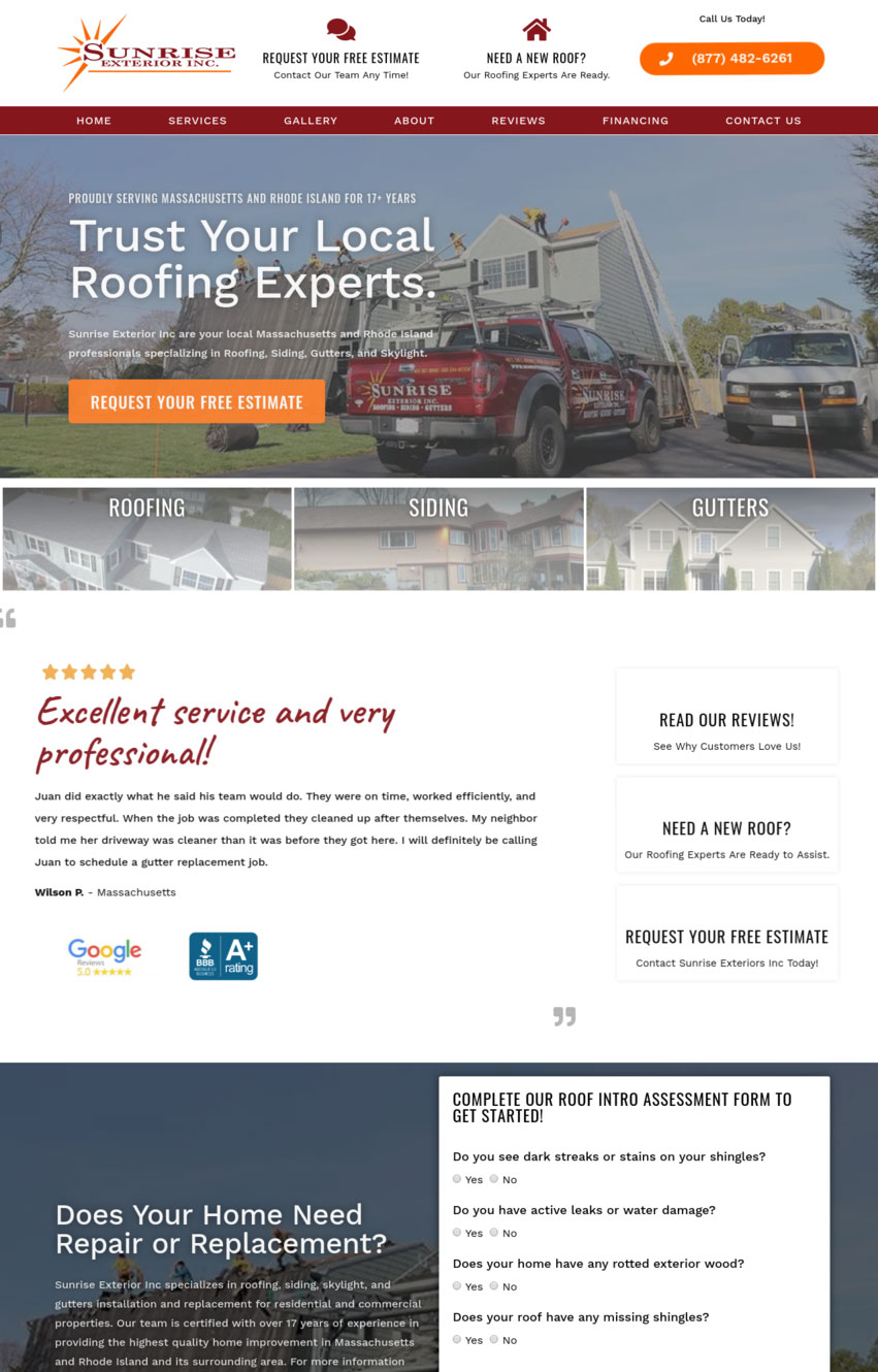 Sunrise Exteriors Portfolio by zin Infotech